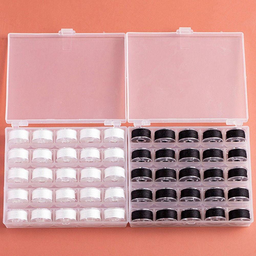 25/36Pcs Multicolor Sewing Machine Bobbin Box Replacement with Sewing Thread Sewing Machine Spools DIY Sewing Thread Set