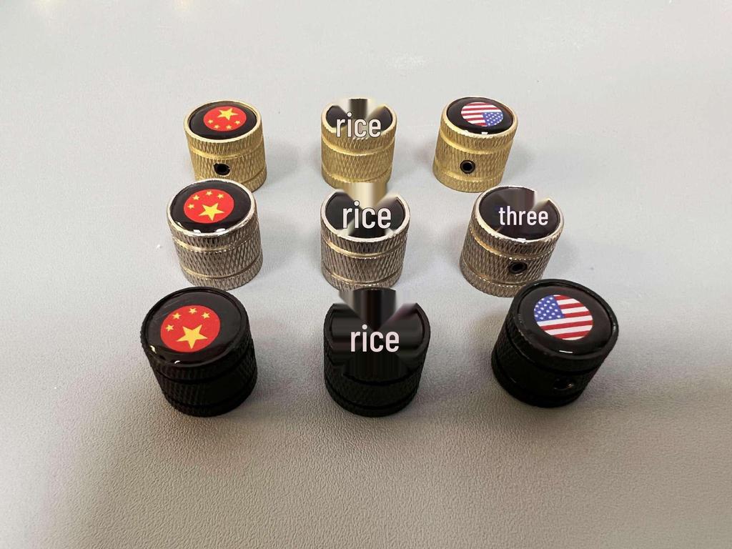 Elektrische Gitarre & Bass Potentiometerknopf - Metallkappe mit eingelegtem Muster für Lautstärke-/Tonregelung.