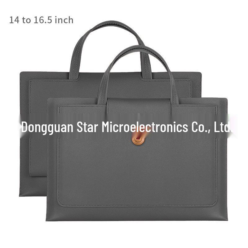 

Elegant Laptop Handbag for Apple and Huawei 12-14 inch темно-серого