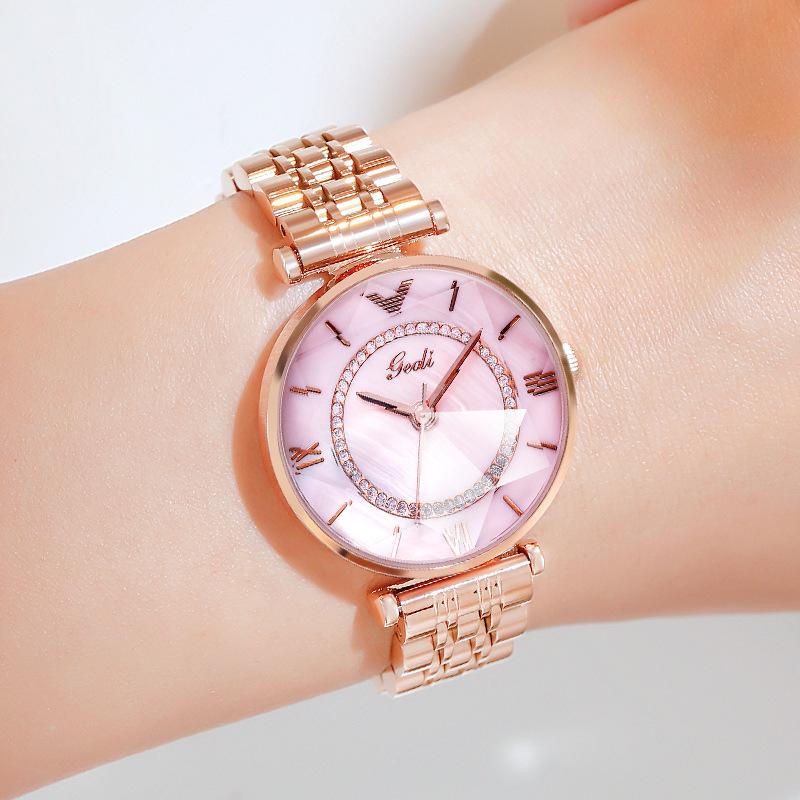 GEDI Women's Fashion Casual Steel Band Quartz Watch - Simple Luxury, Versatile Design