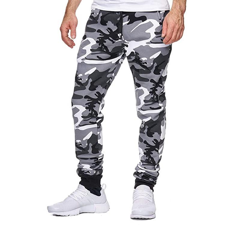 Men's Camouflage Trousers Printed Medium Stretch Athletic Casual Trousers Men's Slim Trousers Men's