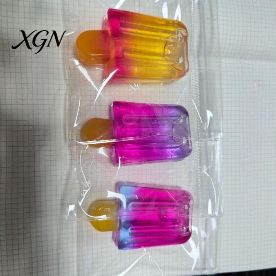 Gradient Color Ice Stick Toy Squeeze Stress Relief Simulation Cream Anxiety Lolly Sensory Hand Exercise Relaxation Tool Summer Party Gift Ball