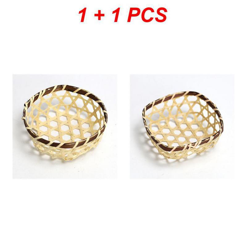 

2/3/4 шт. Мини-корзина для свежих фруктов, экологически чистая, прочная, бамбуковая корзина для хранения, бытовые принадлежности