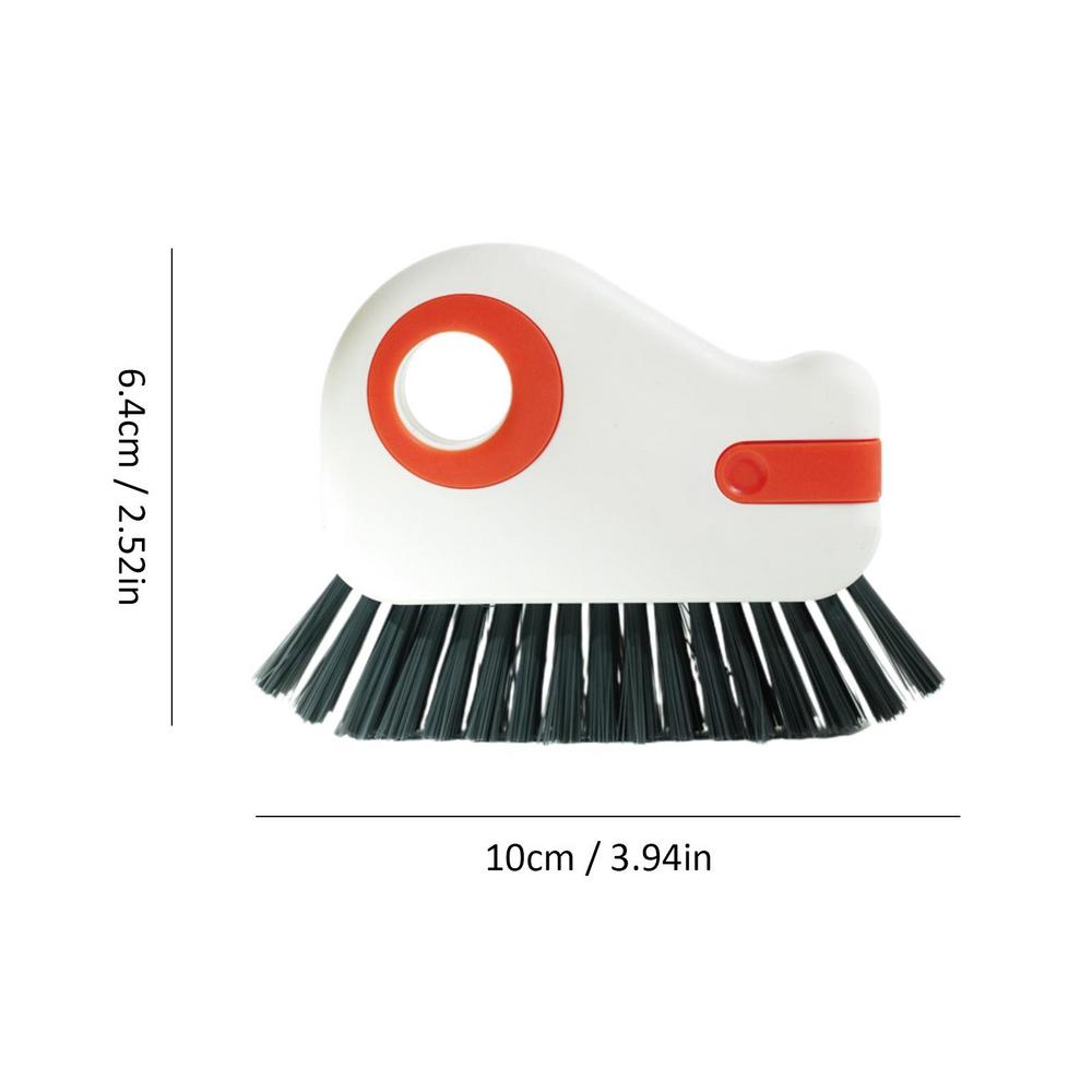 

Многофункциональный очиститель оконных пазов Маленькая чистящая щетка со встроенным скребком Щетка для швов на полу, подходящая для бытовой уборки красный