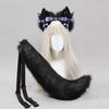 Cats Tail Lovely Cats Ears Hairband Plush Wolf Tail Halloween Party Costume Accessories for Adult Woman Man