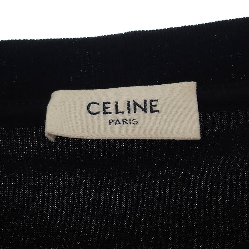 CELINE  2X761501F S Short Sleeve T-shirt Black Cotton Women