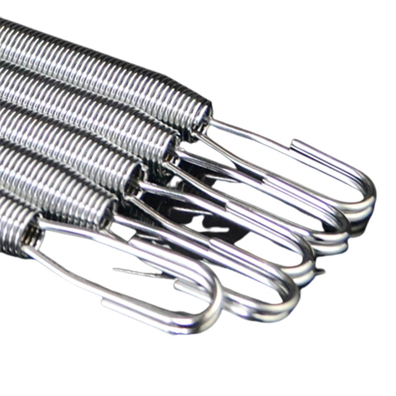 5PCS Stainless Steel Pull Spring Fitness Chest Expander Expansion Extension Spring With Hooks