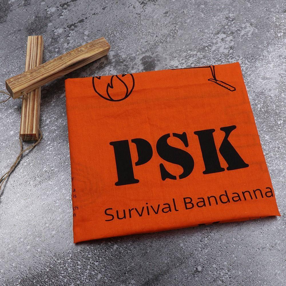 Survival Guide Survival Scarf Square Hiking Scarves Sunscreen Camping Bandana Outdoor Sports