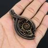 Ammonite Fossil 999 Copper Wire Wrapped  Pendant, Handmade Gemstone Jewelry Pendant For Memorial Day
