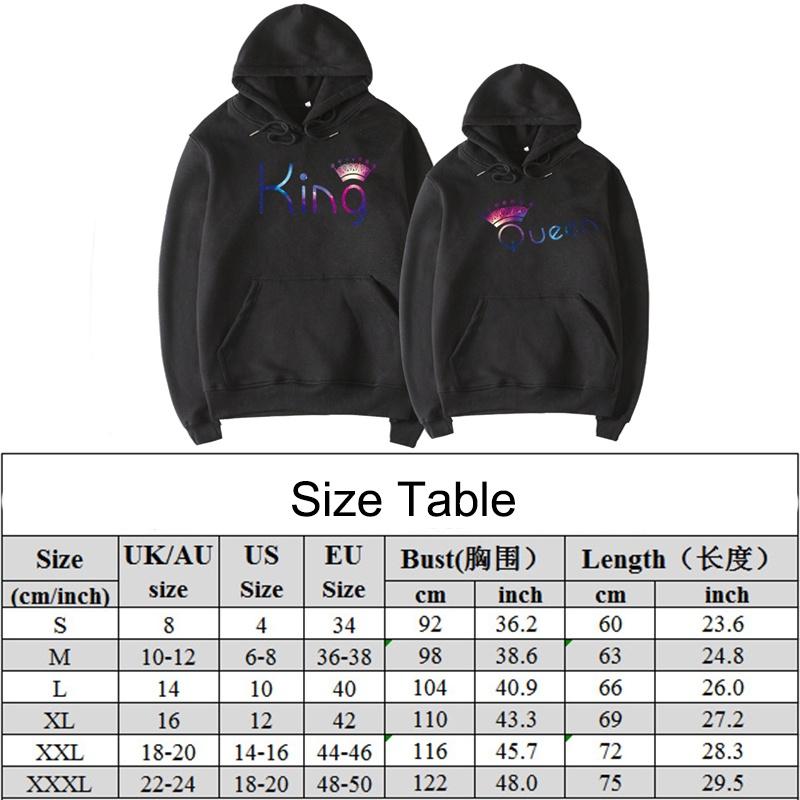 Couple Kingqueen Matching Hoodies Love His And Her Shirts Tops Sweatshirts