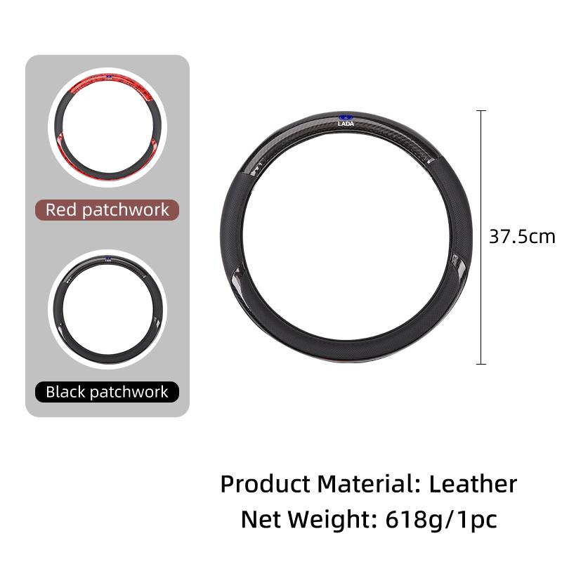 Breathable Leather Steering Wheel Cover For Lada Priora Sedan Sport Kalina Granta Vesta Niva Largus Vaz Samara 2110