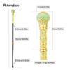 Golden Light Green Luxury Round Handle Fashion Stick for Party Decorative Walking Cane Elegant Crosier Knob Walking Stick 93cm