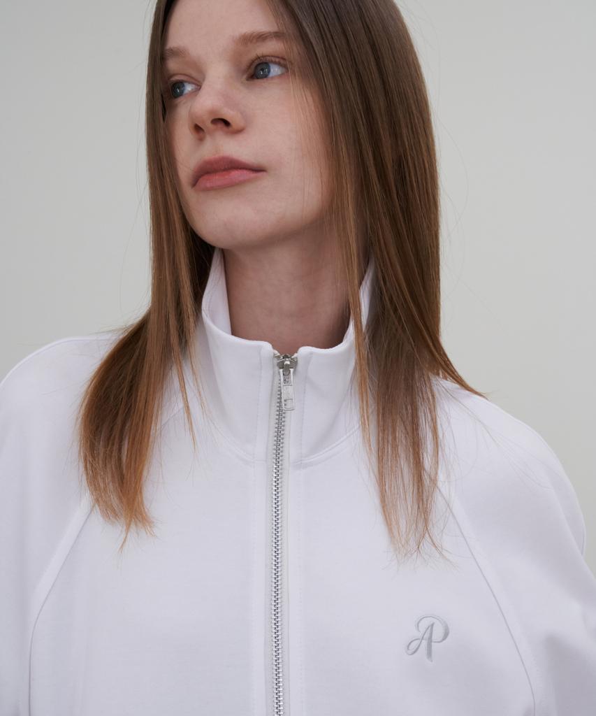 Apego Sports Jersey Zip-Up White