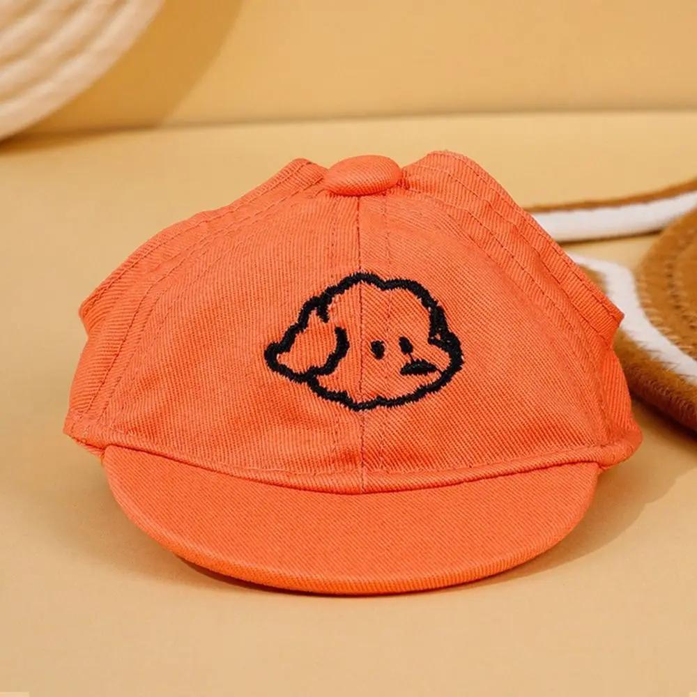 Adjustable Pet Baseball Cap Cotton Small Dogs and Cats Outdoor Sun Hat Cute with Ear Holes Embroidery Cap for Corgi Teddy Puppy