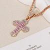 Hip Hop Zircon Cross Necklace: Versatile Titanium Steel Pendant Choker