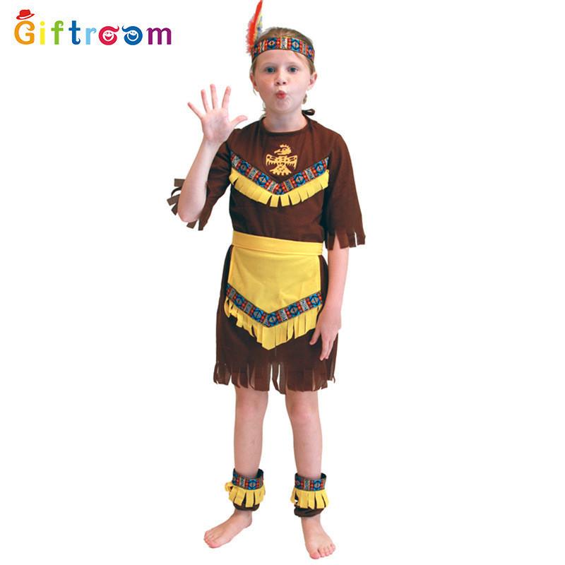 Colorful Polyester Native American Costume For Kids Perfect For Halloween And Cosplay Events