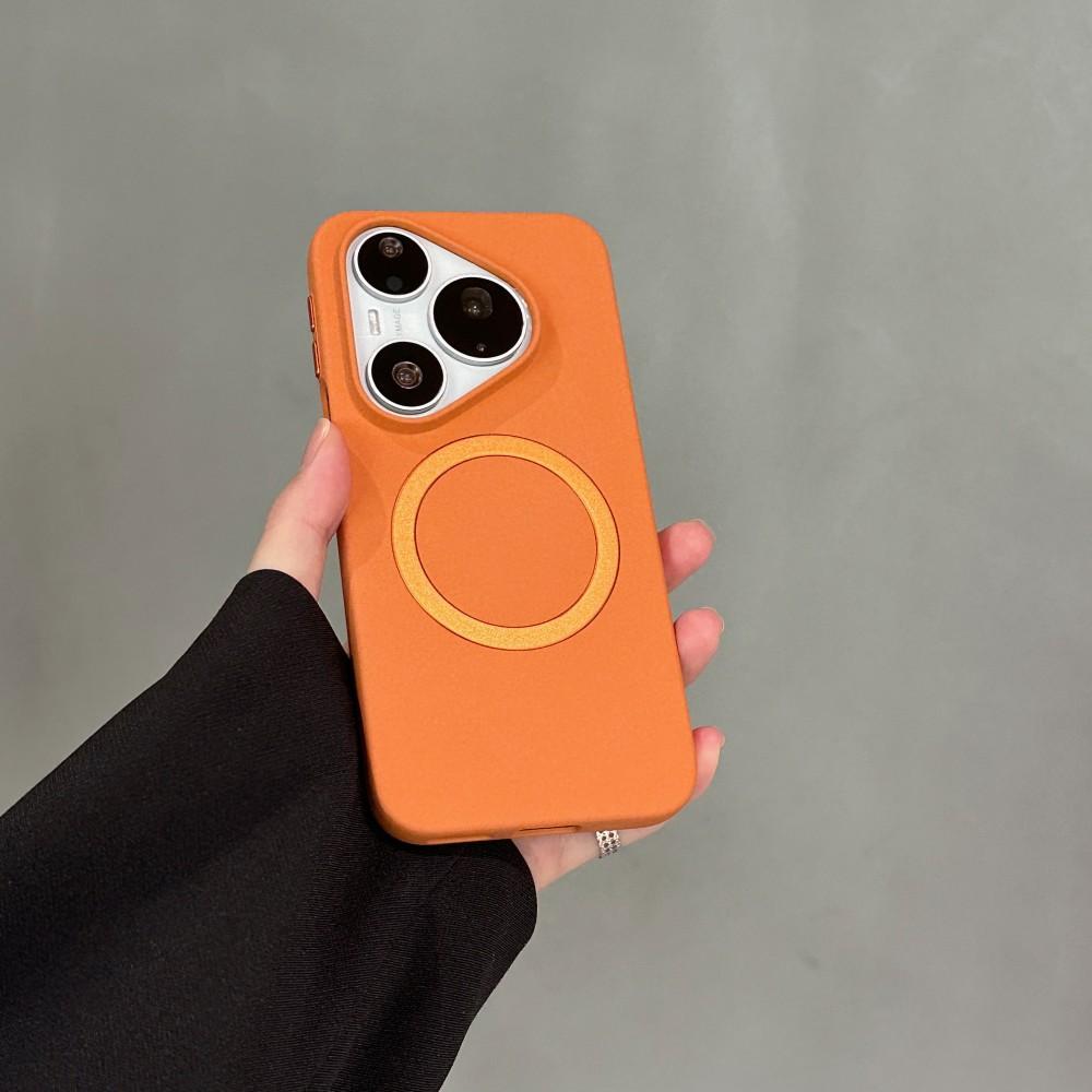 For HuaWei Pura 90 Pro Max Phone Case Matte Magnetic Wireless Charger Shockproof Non-slip Protective Back Cover