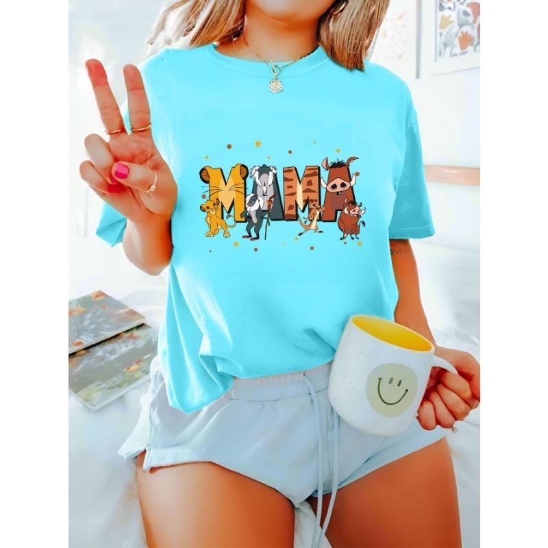 T-shirt da Donna Carino Stampa Animalier Moda Casual Girocollo Manica Corta Outdoor Strada Oversize Estiva Abbigliamento Donna