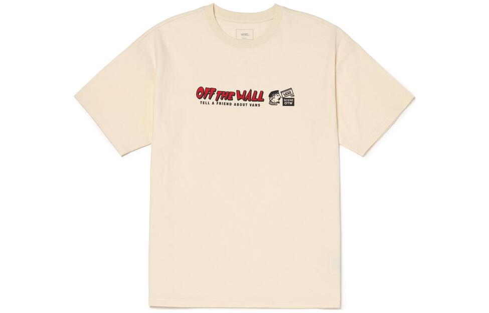 Vans T Shirts Men s Apricot Crew Neck Moderate Straight Fit VN0A54PA3KS S