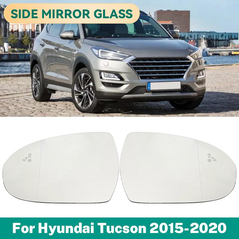 Glass rear view mirror with heating, left and right rear view mirror with blind spot for Hyundai Tucson 2015 2016 2017 2018