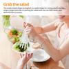 Pack of 2 Salad Forks Cute Design Serving Cutlery Reusable Tongs Smooth Edge Wide Applications Household Accessories Kitchenware