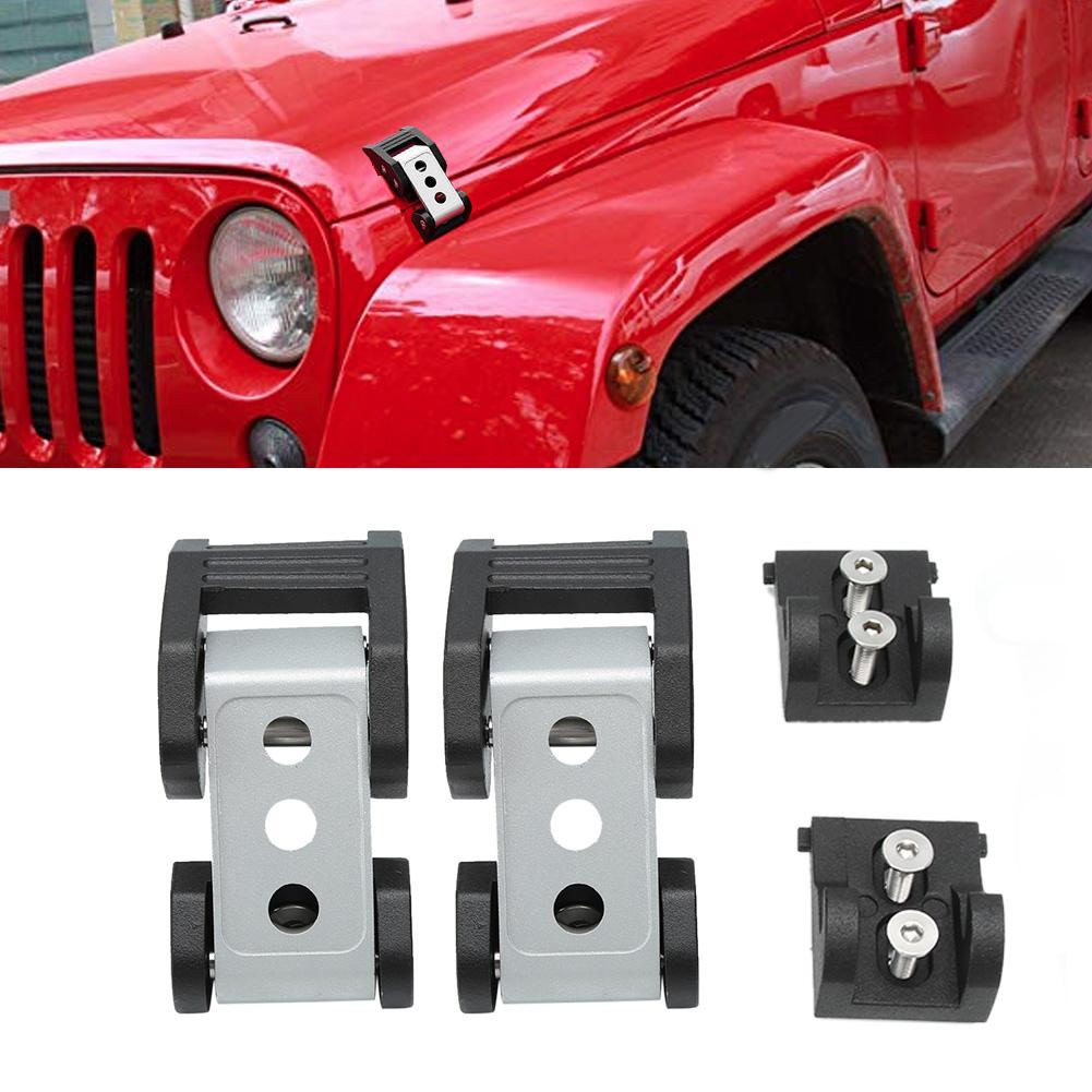 Hood Latch Catch Buckle Fit for Jeep Wrangler JK & Unlimited 2 Doors 4 Doors 2007 2017(Silver )