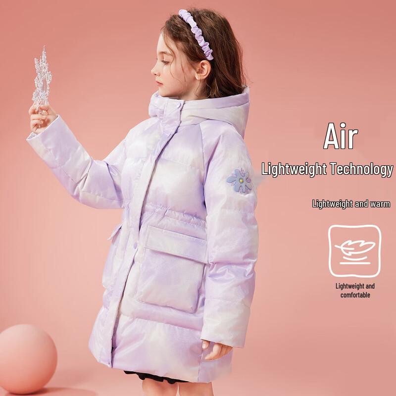 ASK JUNIOR Girl s Thickened Mid-Length Down Jacket 170