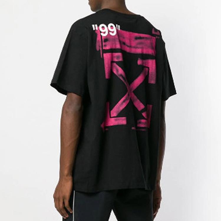 OFF-WHITE Stencil S/S Over Tee Black Men Streetwear OMAA038G20JER0071028