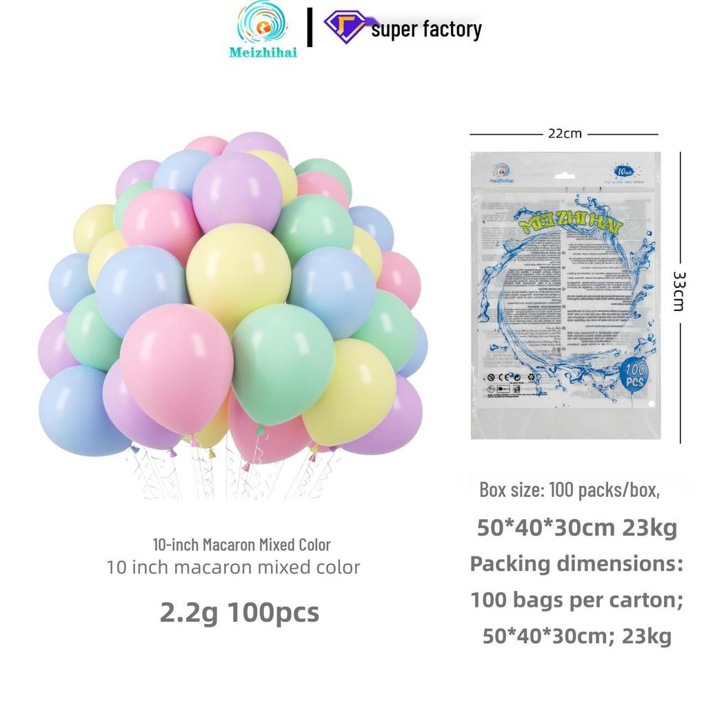 Colorful Macaron Balloons: Round Dopamine Balloons for Children's Birthday Party Decoration
