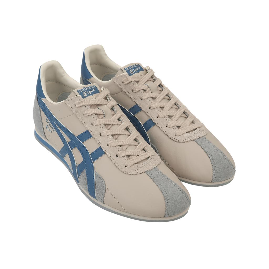 ONITSUKA TIGER Runspark Kunstleer Comfortabel Schokabsorberend Slijtvast Lage Casual Schoenen Unisex Casual Schoenen Beige Blauw 1183B480-250