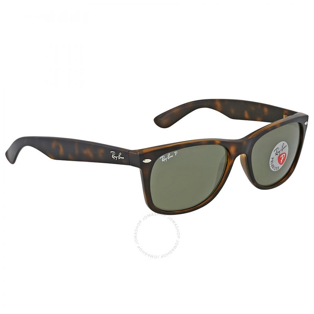 Ray Ban New Wayfarer Classic Polarized Green Unisex Sunglasses Rb2132 902 58 58