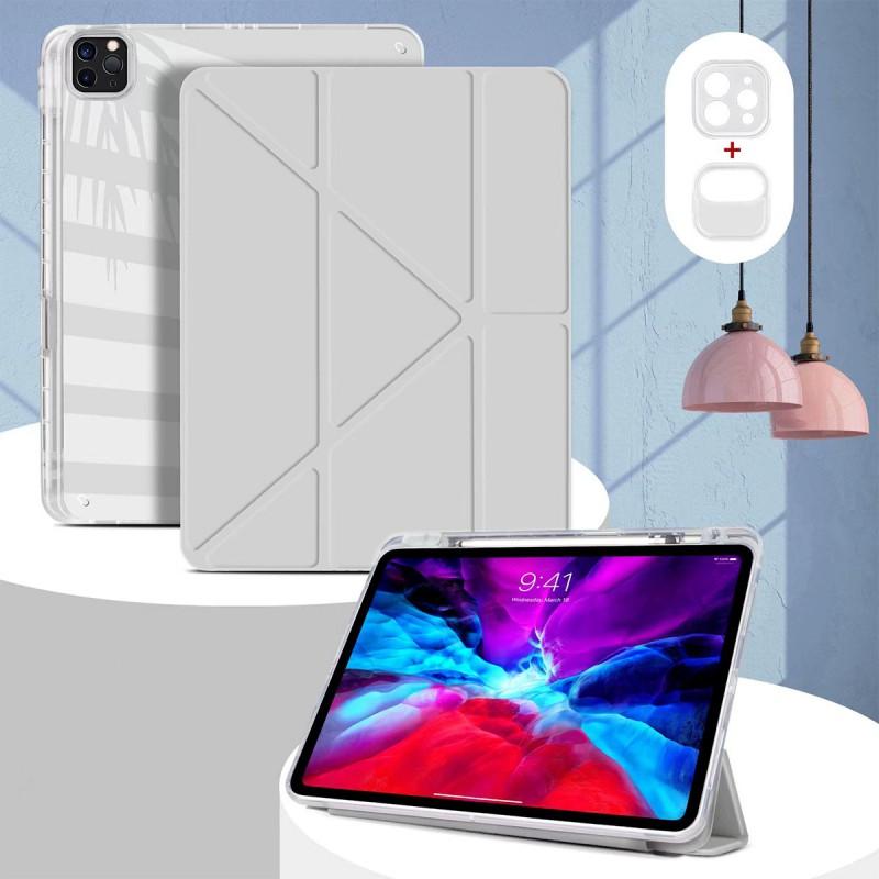 IPad 10th Gen Case Y Fold Tablet Cover With Pencil Holder Stand Shockproof PC Material Sleep Function DIY Style