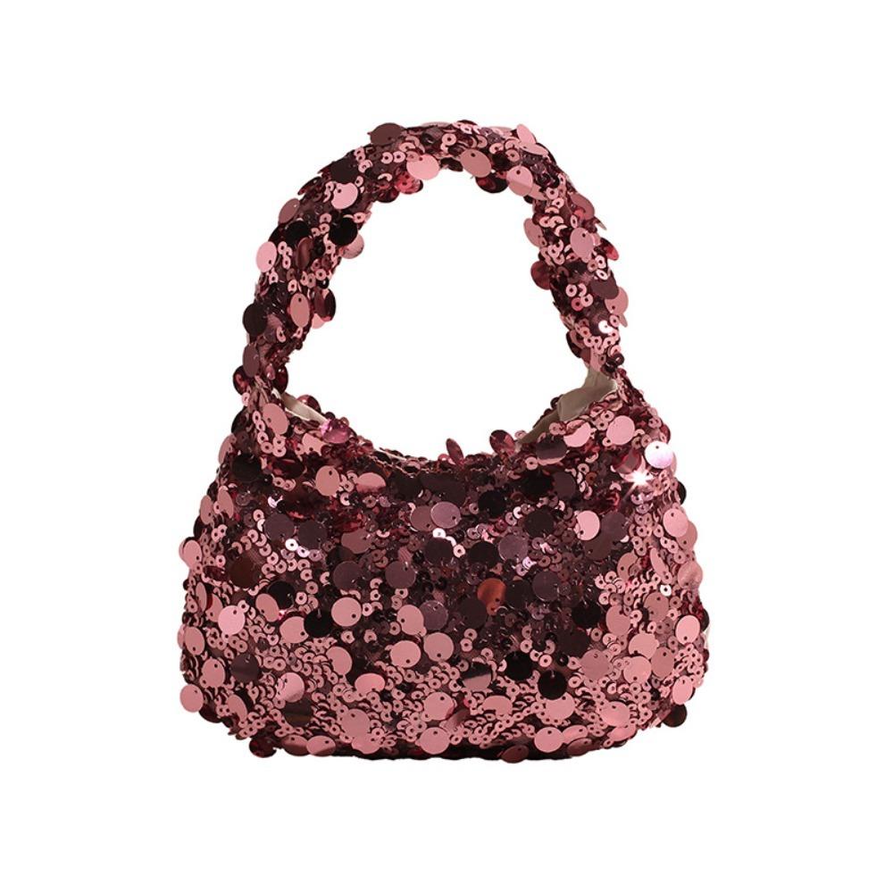 Silver Sequin Bag Cloth Blingbling Handbag Portable Girls
