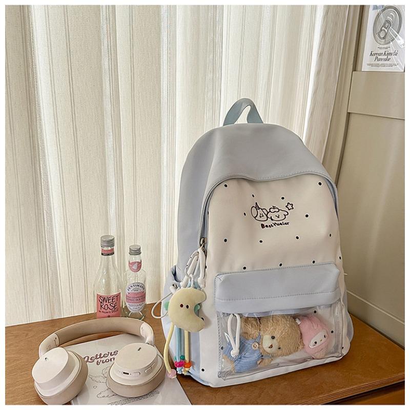 New high-value fresh and sweet candy color dopamine cute cartoon backpack junior high school students lightweight backpack