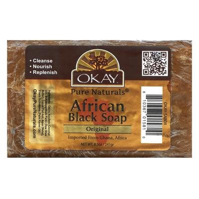 Okay Pure Naturals, africké černé mýdlo, originál, 8,5 oz (241 g)