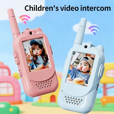 Children's Video Intercom Walkie Talkie Long-Distance Outdoor Toy Cute Kids Interaction Rechargeable Set 2PCS