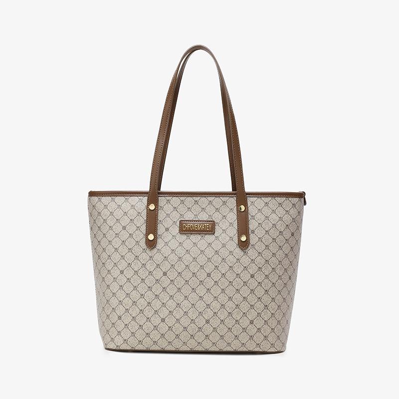 New printed letter shopping tote bag retro versatile large capacity mommy bag commuting to work armpit bag