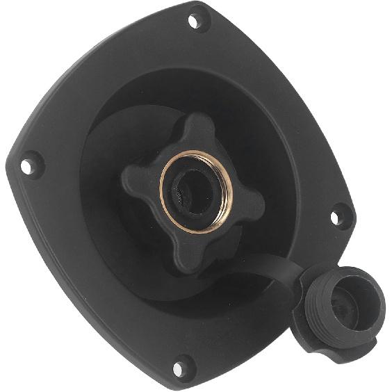 RV Wall Mount Water Inlet Pressure Regulated City Water Entry with Quick Connector ABS Pressure Regulated Entry for Trailer Boat (Black)