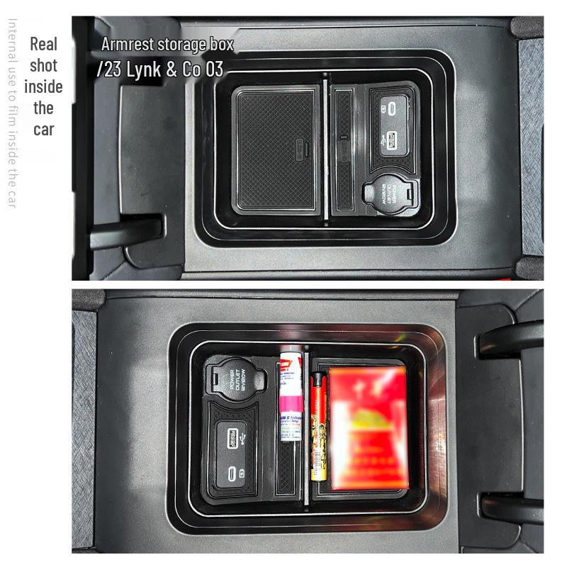Lynk & Co 03 Center Console Armrest Storage Box (2023-2025) - Car Interior Modification Accessory