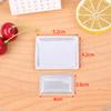 1-3PCS 1:12 Dollhouse Miniature Silver Rectangular Food Tray Mini Cake Fruits Plate Modle Furniture Doll House Decor Accessories