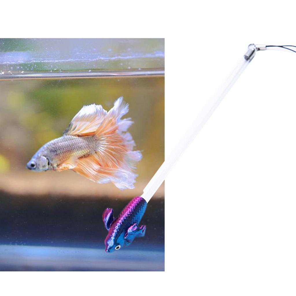 Interactive Fish Exercise Tool for Betta Fish Tail Training Wand Betta Fish Training Stick for Fish Active Entertaining