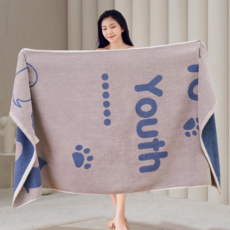 

Новое банное полотенце из чистого хлопка, утолщенное, хорошо впитывающее воду, не линяет, мягкое хлопковое, детское банное, взрослое большое банное полотенце 140*70