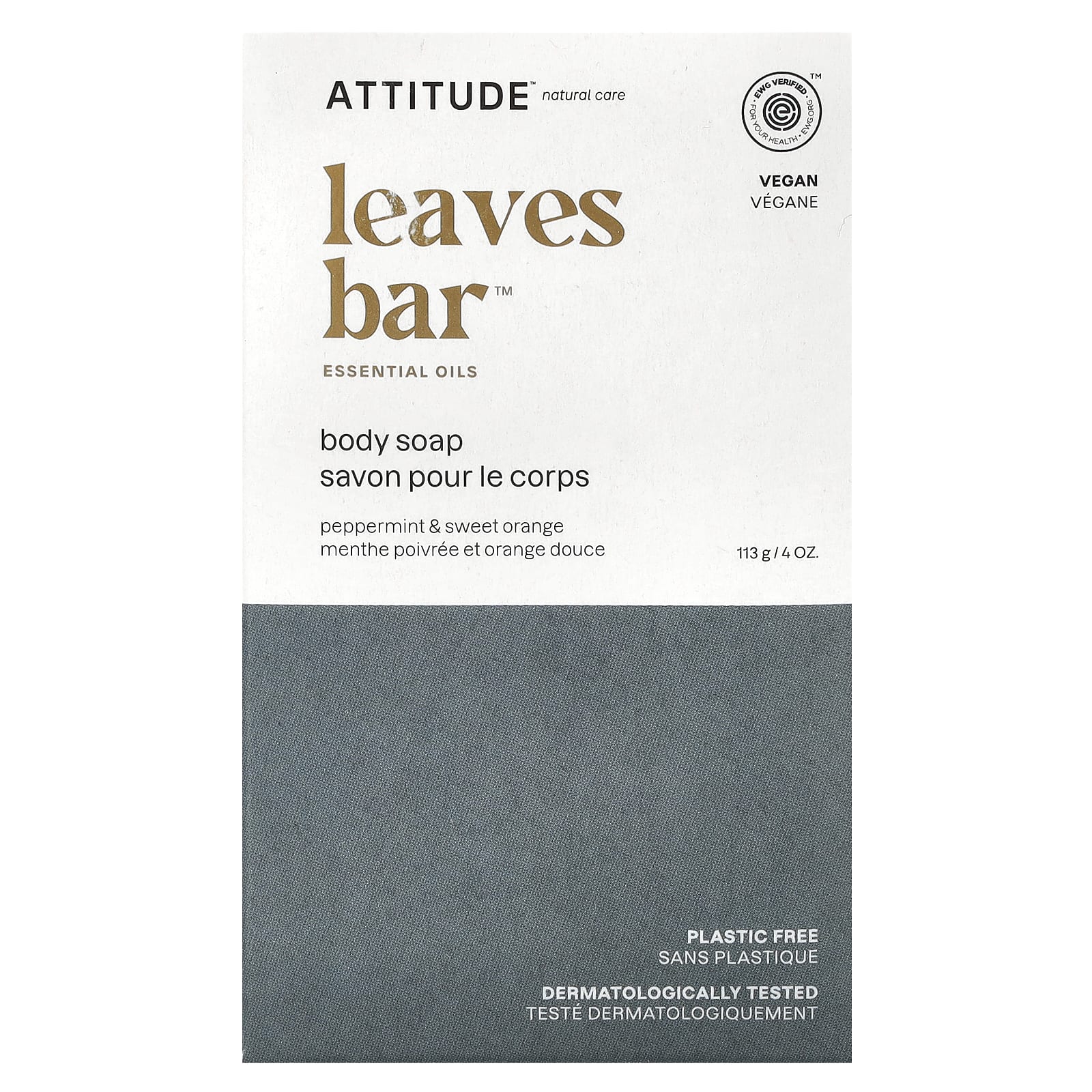 

Leaves Bar™, Body Bar Soap, Peppermint & Sweet Orange, 113G (4Oz)