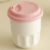 Breakfast Milk Cup 350ML Pocket Coffee Cup Leak Proof Ceramic Mini Water Cup with Lid Travel Mug Office