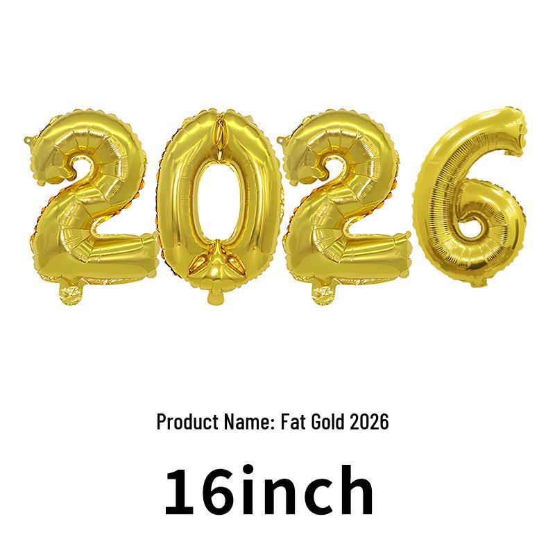 2026 Large Foil Number Balloons Set: 32'' & 40'' for New Year's Celebrations