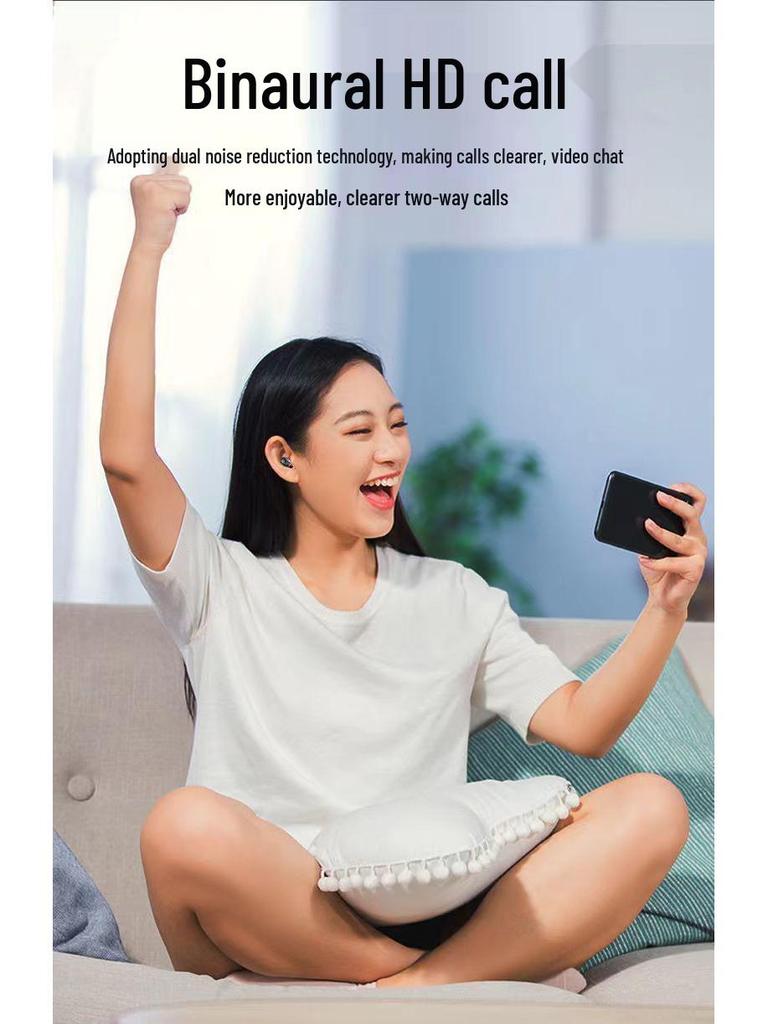 3D Deep Bass Wireless Bluetooth Headphones with Extended Battery & Charging Case for Huawei, Apple, OPPO, Xiaomi, Vivo