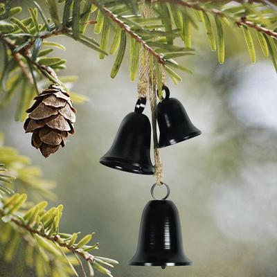 Sinos de Natal Vintage Decoração de Casa Sino de Metal para Corda Enfeites de Sino de Natal Para Quarto Lareira Sala de Aula Guirlandas de Porta Janela