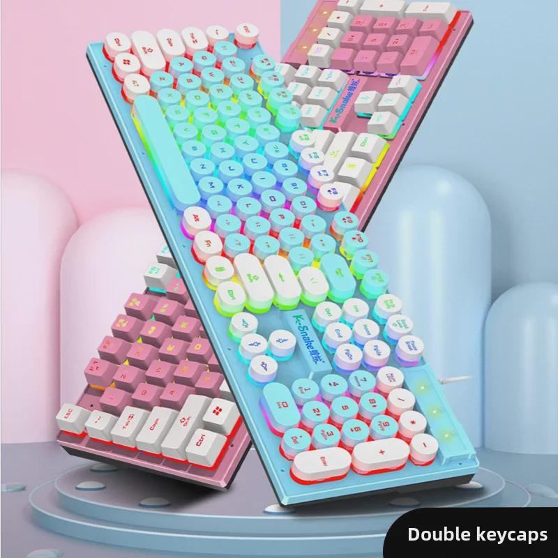 

Viper K4 Gaming Wired Keyboard: Luminous Punk Design for Desktop Computers