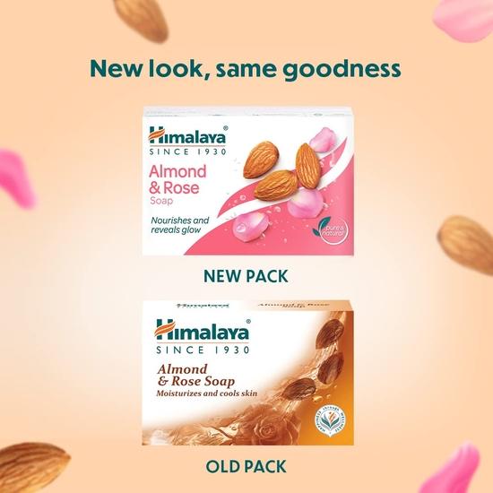 Himalaya SINCE 1930 Moisturizing Almond and Rose Soap, 125g