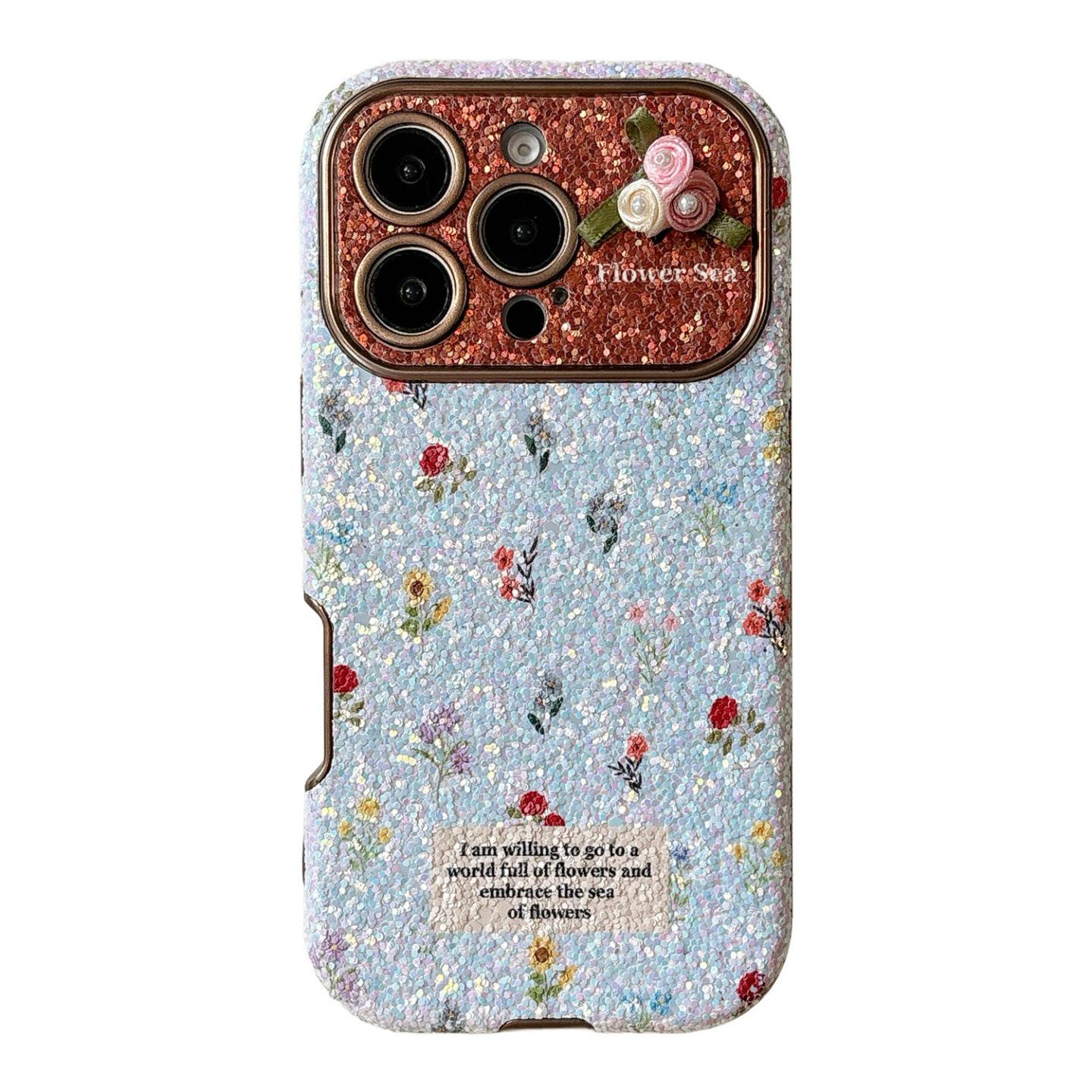 

Retro Floral Protective Case for iPhone 16 Pro Max, 17 Pro, and Apple 14, 15 Models 15